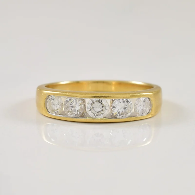 Fine texture rings-Diamond Channel Set Ring | 0.48ctw | SZ 5.25 |