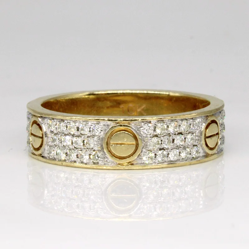 Gibbous moon rings-Diamond Cartier Inspired Ring | 0.55ctw | SZ 10.25 |