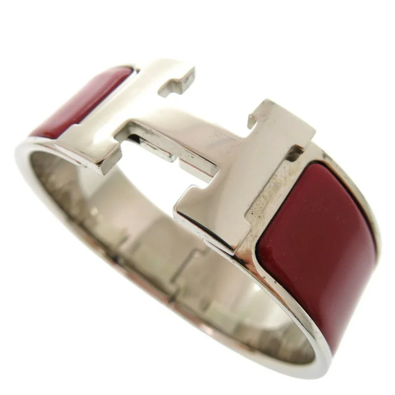 Thick geometric bangles-Hermes Enamel Metal Charm Bracelet (Pre-Owned)