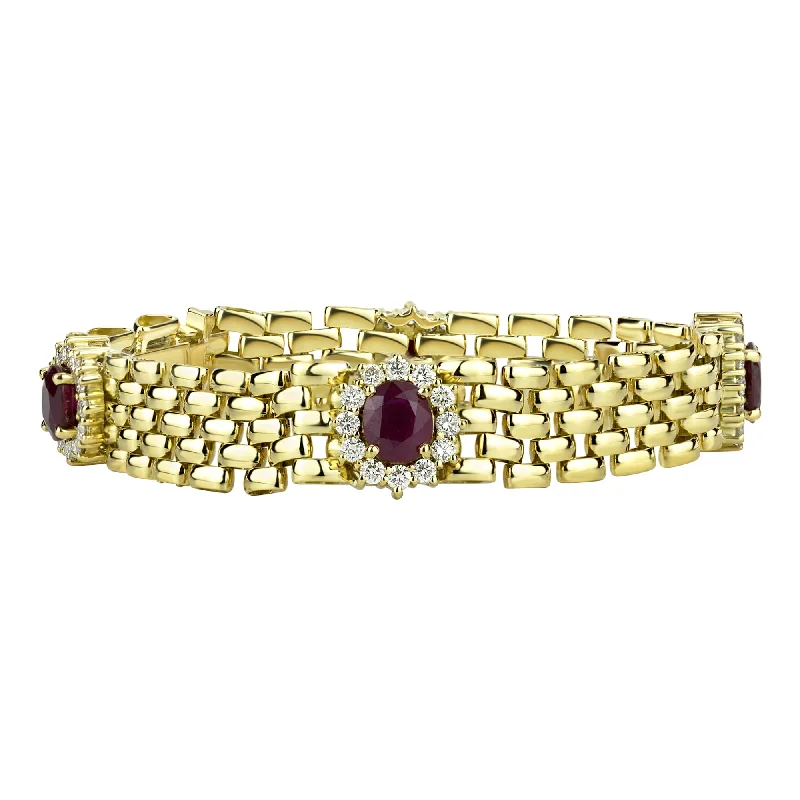 Multi-bead bangles-Repair - Bracelet - Ruby and Diamond (2313A)