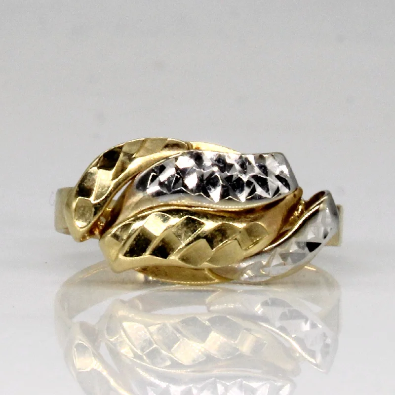 Smooth clay rings-14k Two Tone Gold Ring | SZ 6 |