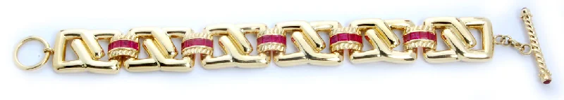 Bali tile bracelets-Repair - Bracelet with Ruby (316E)