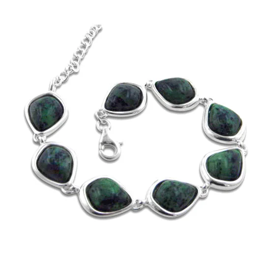 Thick gold bracelets-Ruby in Zoisite Sterling Silver 7" Adjustable Bracelet