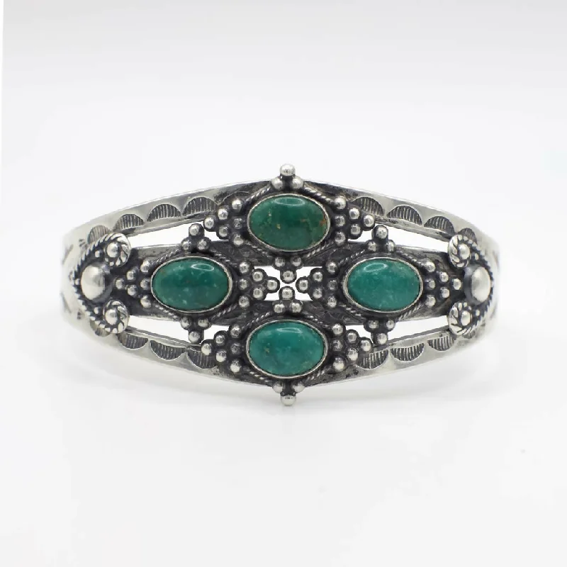 Forged word bracelets-Vintage Maisels Sterling Silver Fred Harvey Era Genuine Turquoise Cuff Bracelet