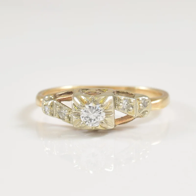 Fine accent rings-Diamond Bypass Ring | 0.14ctw | SZ 4.75 |