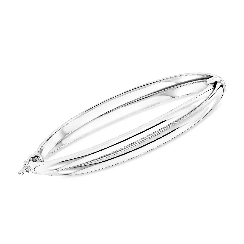 Yarn edge bangles-Ross-Simons Sterling Silver Twisted Bangle Bracelet