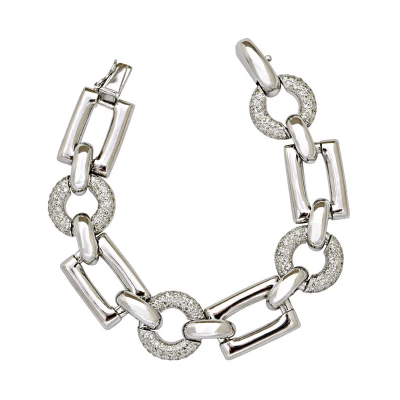 Chiseled initial bangles-Bracelet- Diamond (219DS)