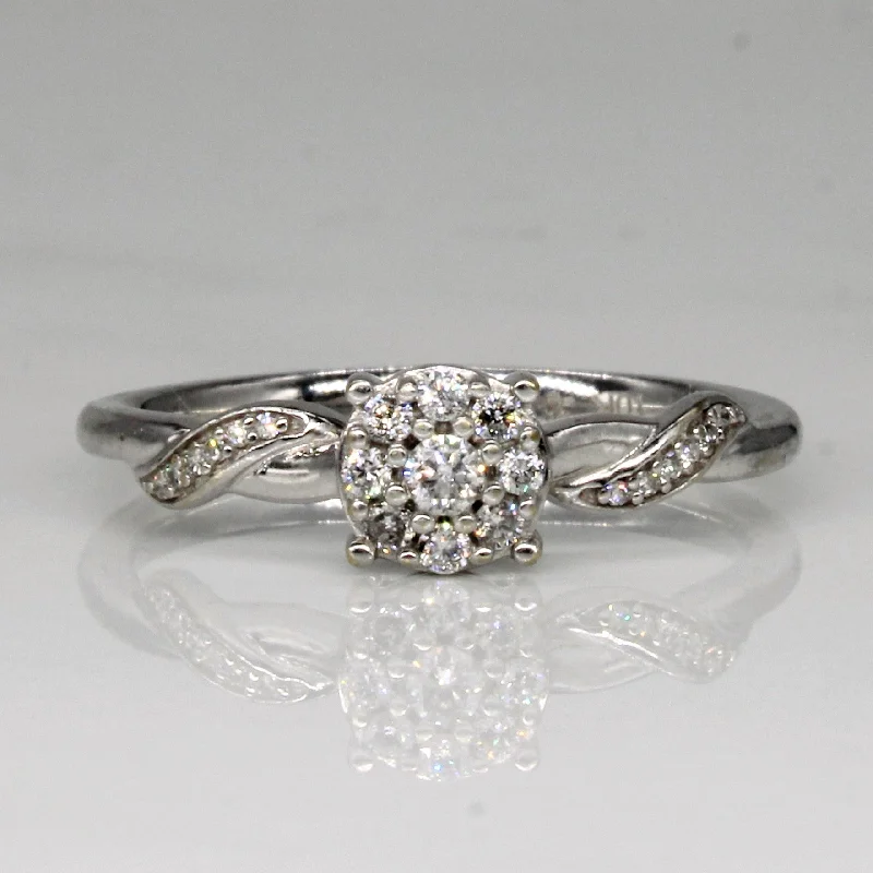 Mixed alloy rings-Diamond Promise Ring | 0.17ctw | SZ 7 |