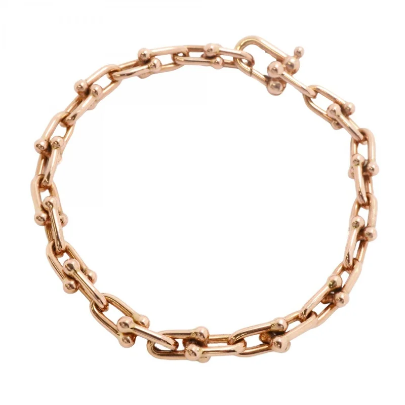 Polished gloss bracelets-Tiffany pink gold (18K) Charm Bracelet (Pre-Owned)