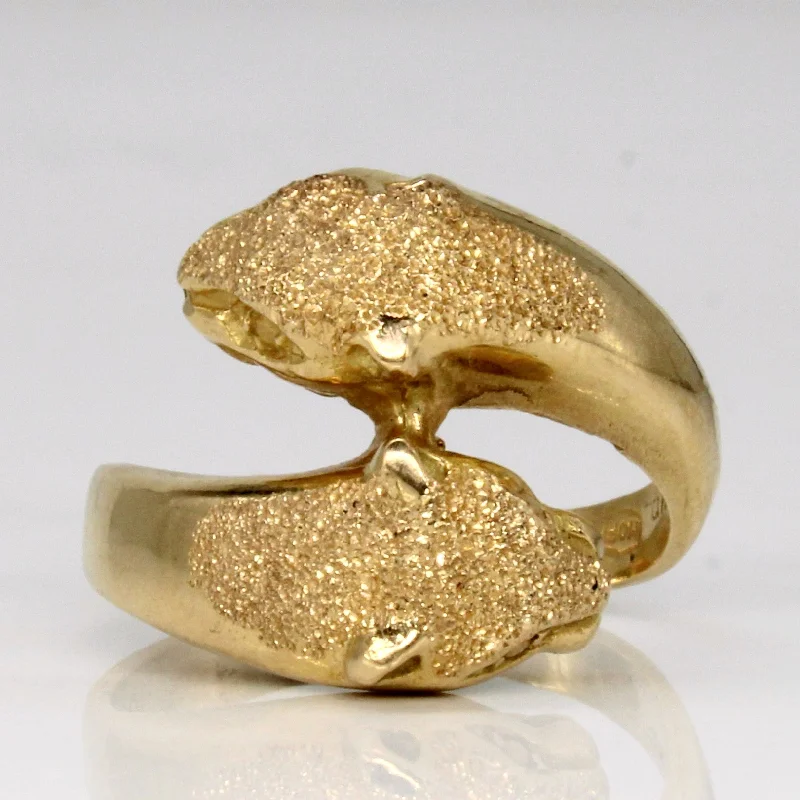 Mixed alloy rings-18k Yellow Gold Panther Ring | SZ 7.5 |