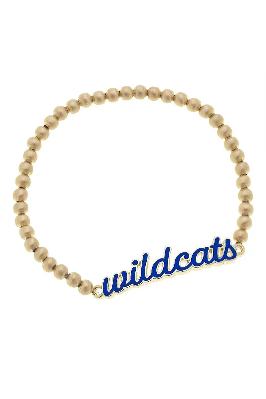 Thick cuff bangles-Women's Kentucky Wildcats Enamel Logo Bracelet In Blue/gold