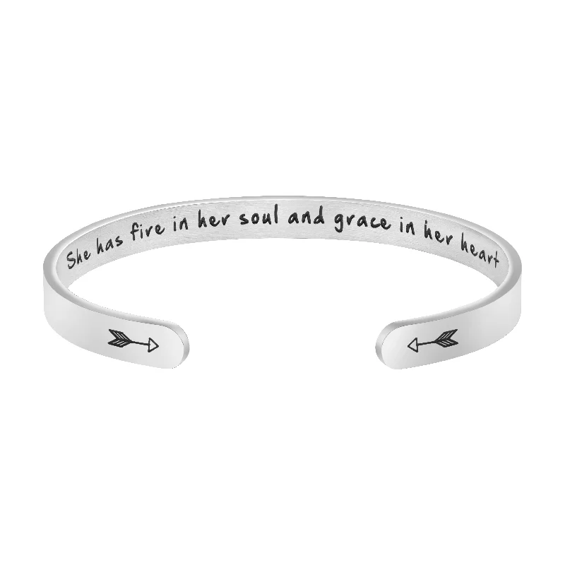 Fine rose bangles-She Has Fire in Her Soul and Grace in Her Heart Bracelets