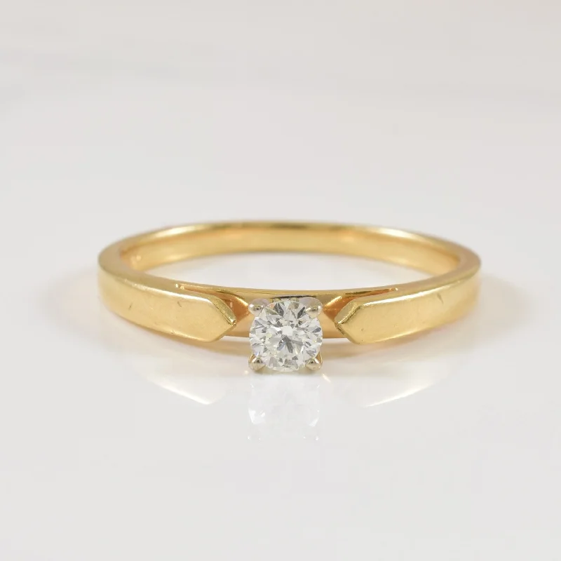 Fine texture rings-Solitaire Diamond Ring | 0.17ct | SZ 8 |