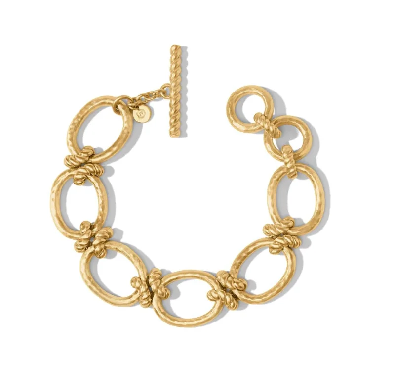 Mixed alloy bracelets-Women's Nassau Link Bracelet In Gold