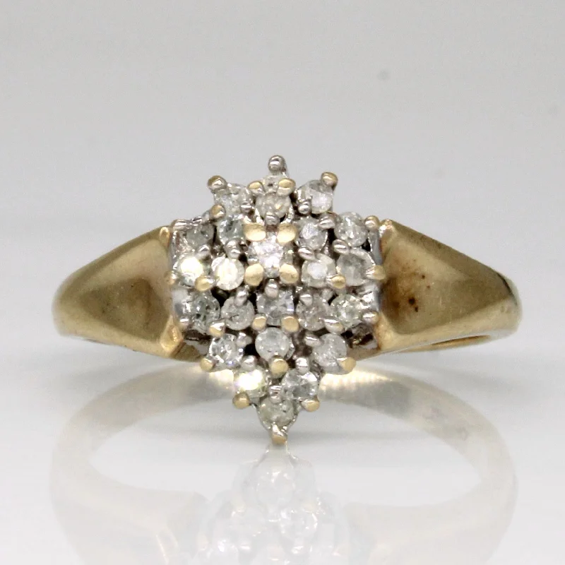 Simple dot rings-Diamond Cluster Ring | 0.25ctw | SZ 6.5 |