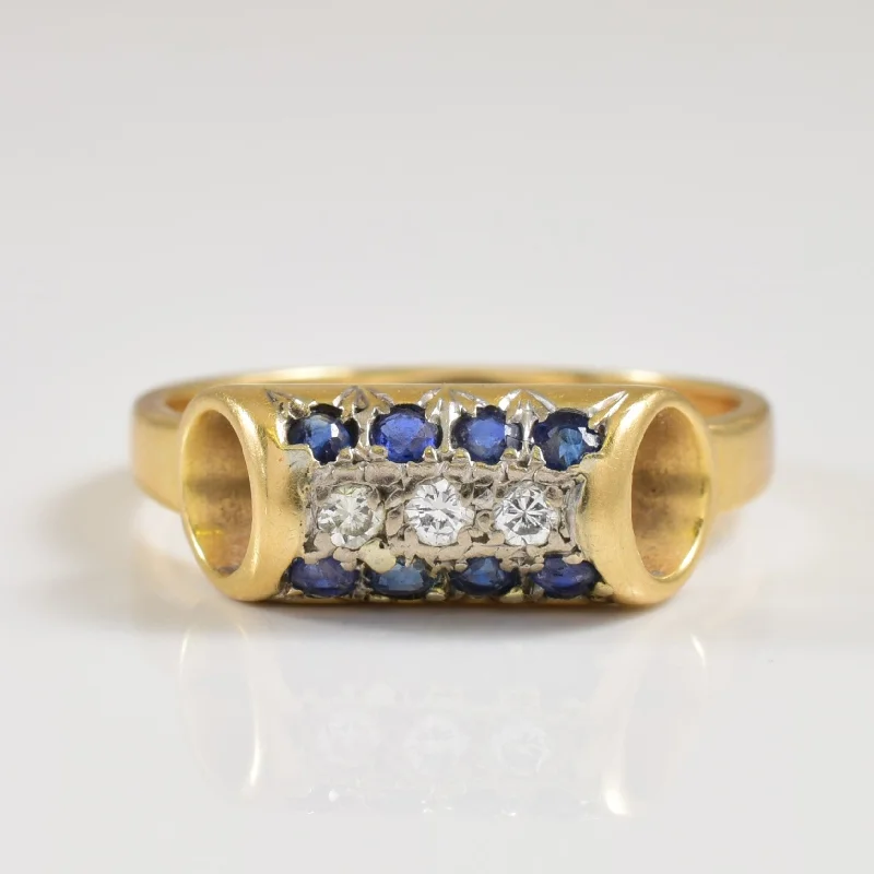 Straw style rings-Sapphire & Diamond Ring | 0.28ctw, 0.06ctw | SZ 6.75 |