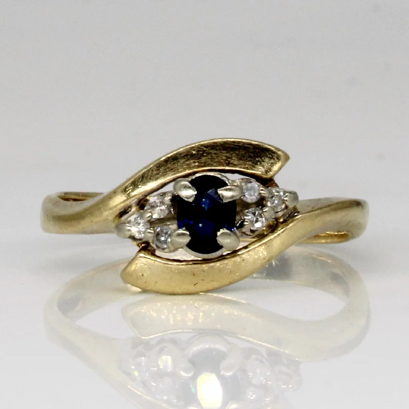 Aged cameo rings-Sapphire & Diamond Ring | 0.18ct, 0.03ctw | SZ 5.75 |