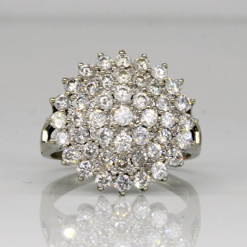 Clear crystal rings-Pavé Diamond Ring | 1.60ctw | SZ 7.25 |