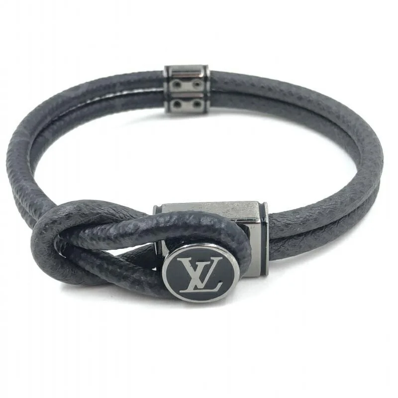 Lustrous silver bangles-Louis Vuitton Monogram Eclipse Charm Bracelet (Pre-Owned)