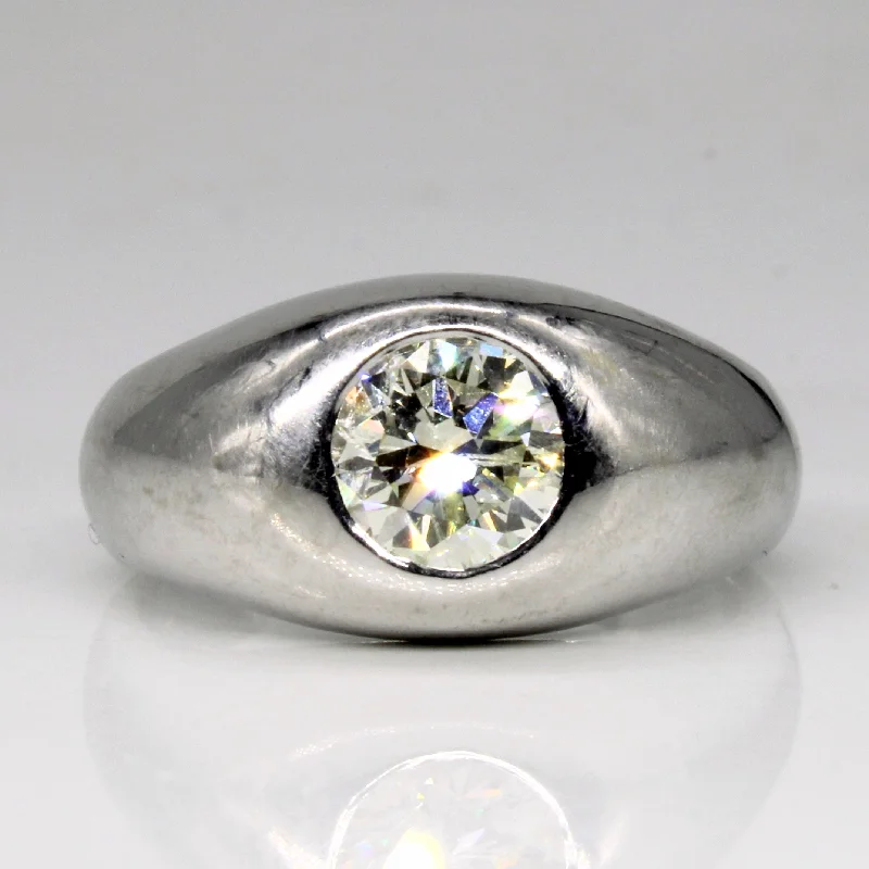 Bright diamond rings-Flush Set Diamond Engagement Ring | 1.58ct | SZ 10.25 |