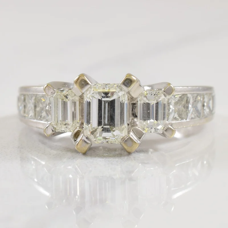 Andalusite rings-Princess Cut Diamond Engagement Ring | 2.04ctw | SZ 6.5 |