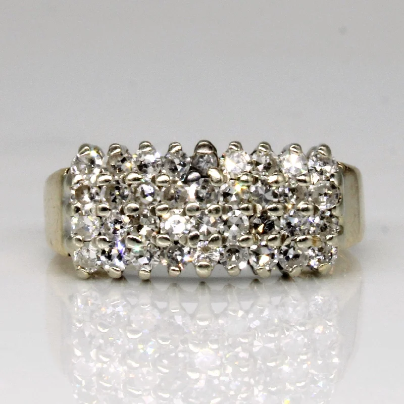 Tourmaline stone rings-Diamond High Set Ring | 0.72ctw | SZ 6 |