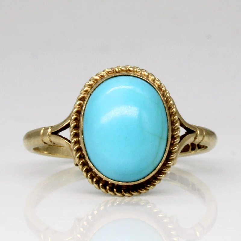 Gloss bead rings-Birmingham 1979 Turquoise Ring | 2.55ct | SZ 6.5 |