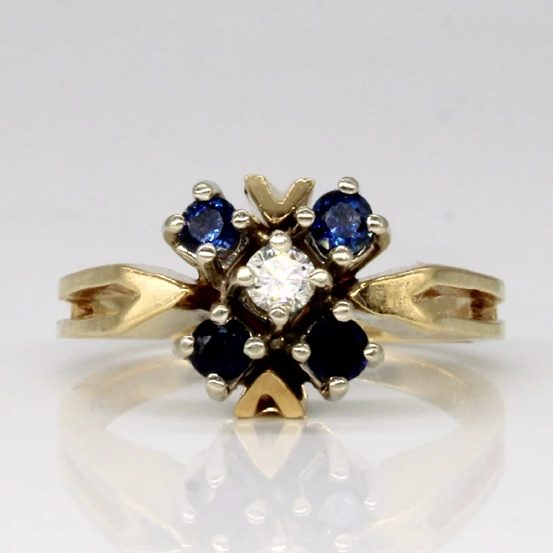 Multi-gem rings-Sapphire & Diamond Ring | 0.32ctw, 0.09ct | SZ 6.75 |