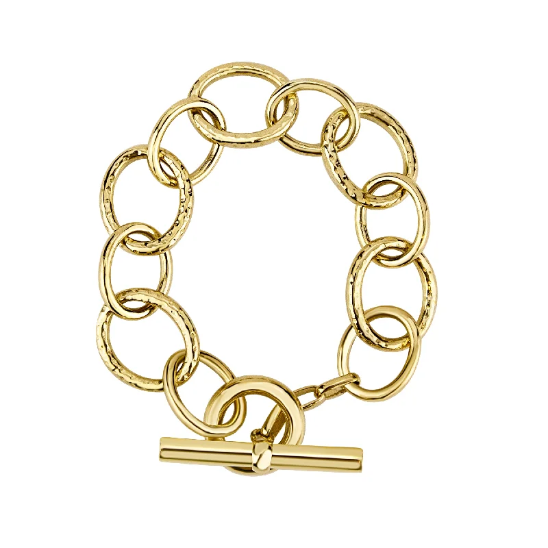 Fine wire bangles-Toggle Bracelet - Gold (2275E)