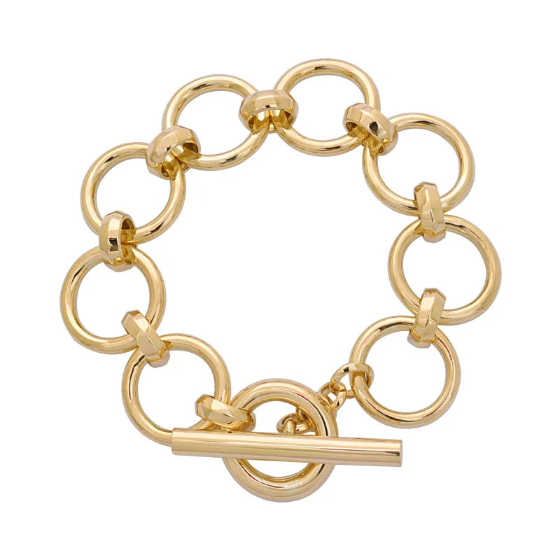 Thin frame bracelets-TOGGLE BRACELET- PLAIN GOLD