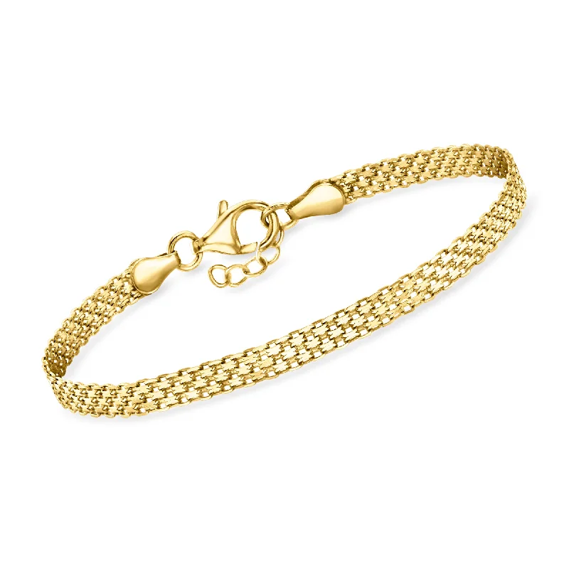 Strand weave bracelets-RS Pure by Ross-Simons Italian 18kt Gold Vermeil Bismark-Link Bracelet