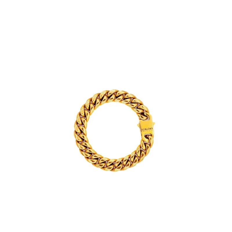 Gloss bead bangles-Unisex Bracelet In Gold