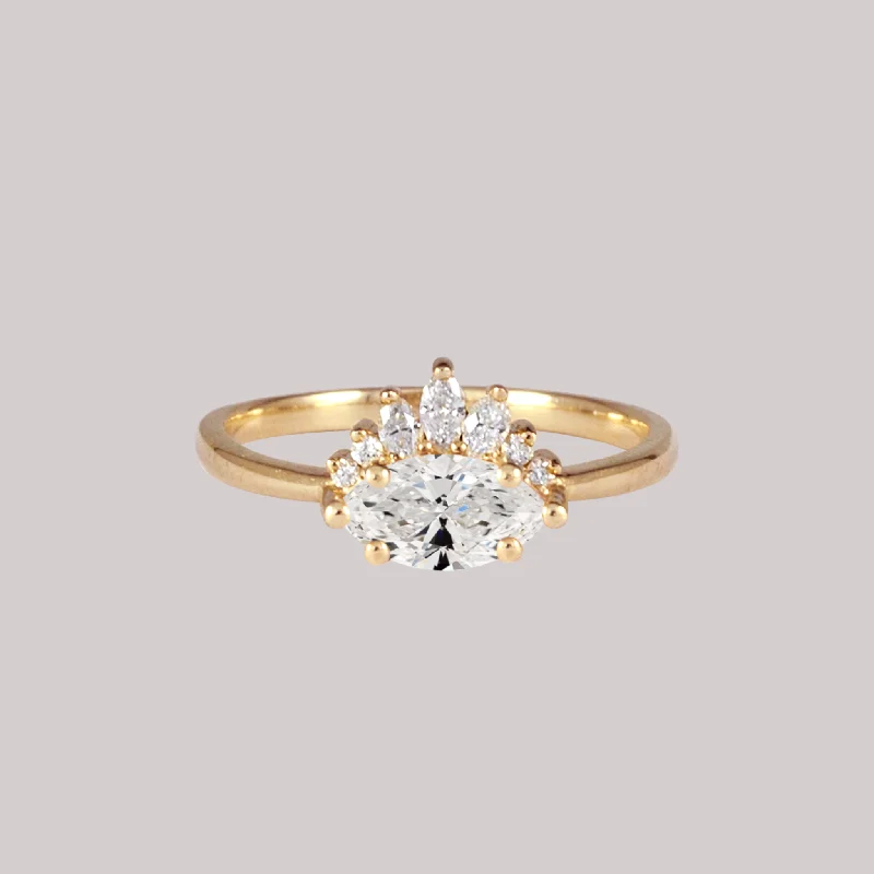 Pine grain rings-AMOUR — Marquise Cut Diamond Ring