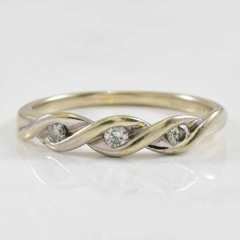 Soft open rings-Crossover Diamond Ring | 0.09ctw | SZ 5.5 |