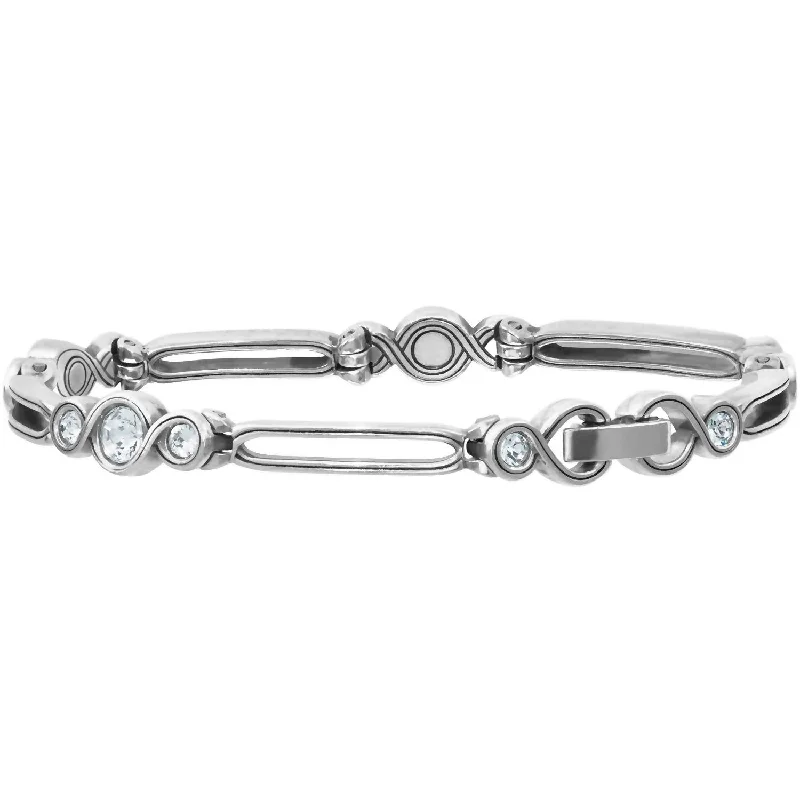 Cotton thread bangles-Women's Infinity Sparkle Bracelet In Silver