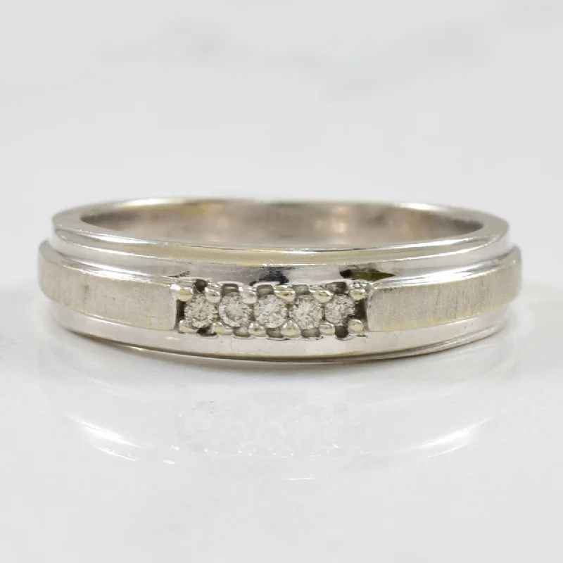 Aged deco rings-Pave Set Diamond Band | 0.05ctw | SZ 4.5 |