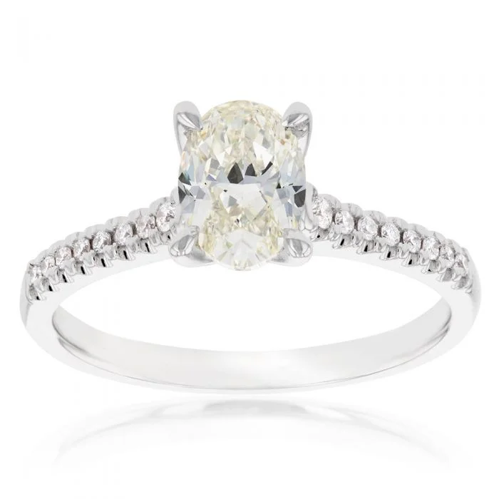 Straw style rings-18ct 1.10 Carat Diamond with 1.00 Carat CERTIFIED Diamond Solitaire Ring