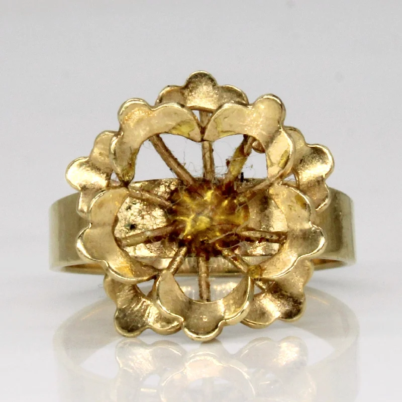 Woven cord rings-14k Yellow Gold Floral Ring | SZ 6.75 |