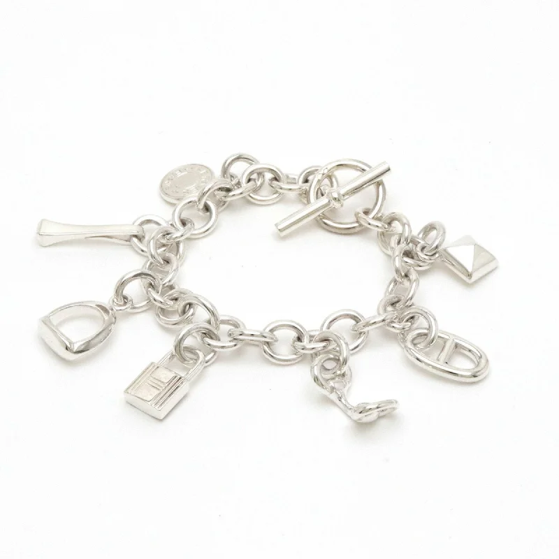 Smooth link bracelets-Hermes Sellier 925 Charm Bracelet (Pre-Owned)