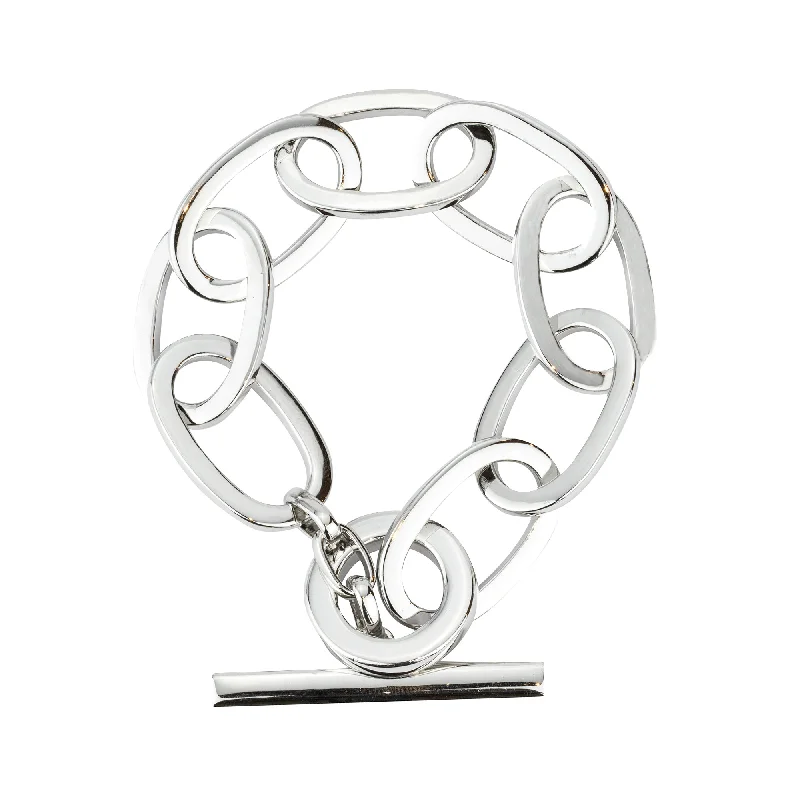 Fine stack bracelets-Toggle Bracelet- Sterling Silver