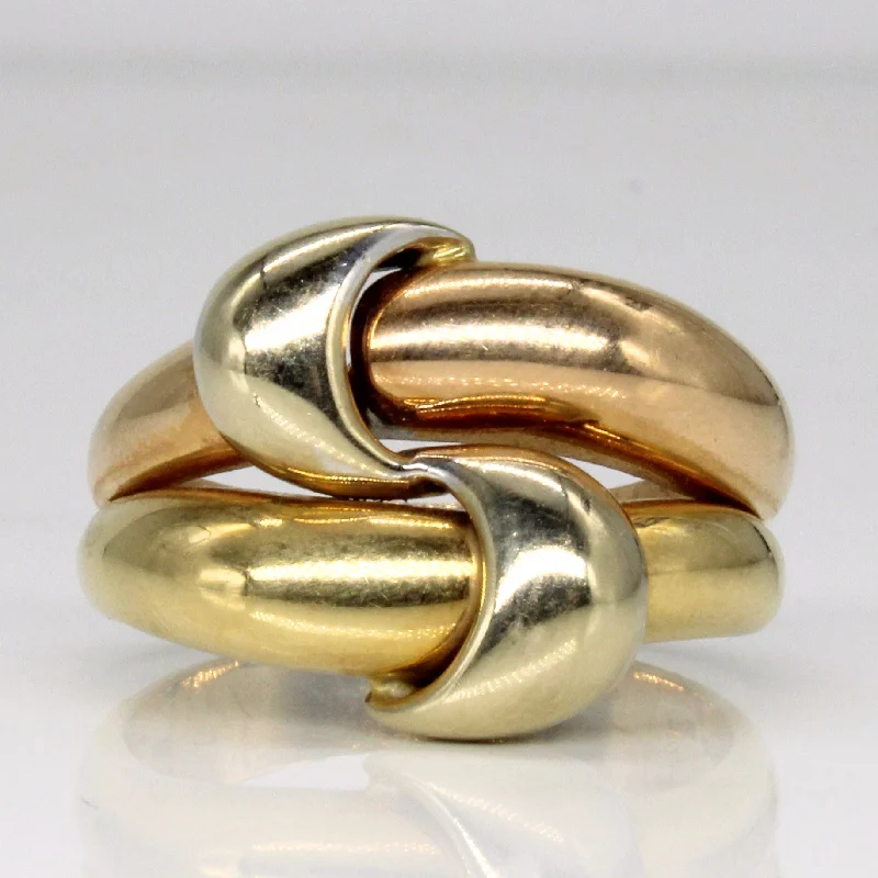 Smooth form rings-18k Tri Tone Gold Knot Ring | SZ 10.25 |