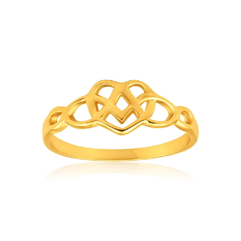 Thick gold rings-9ct Yellow Gold Ring