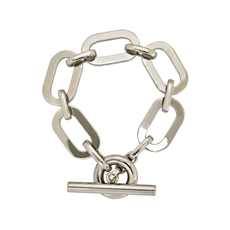 Fine accent bracelets-Toggle Bracelet- Sterling Silver