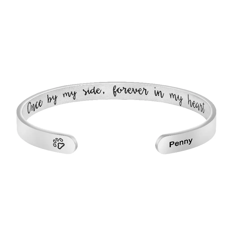 Stream shape bracelets-Penny Memorial Gift Loss of Pet Mantra Bracelet