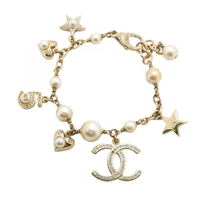 Stream shape bracelets-Chanel  Plating Charm Bracelet (Pre-Owned)