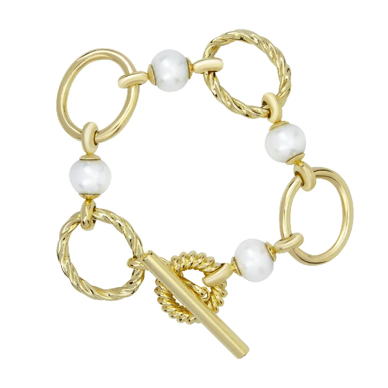 Fine cuff bracelets-Toggle Bracelet - South Sea Pearl (2366A)