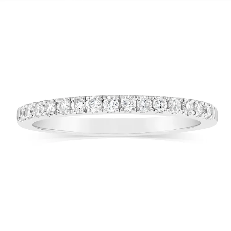 Oval stone rings-Luminesce Lab Grown 1/4 Carat Diamond Eternity Ring in Sterling Silver