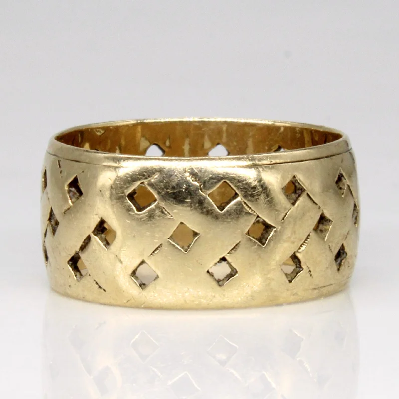 Smooth form rings-10k Yellow Gold Lattice Ring | SZ 8.75 |