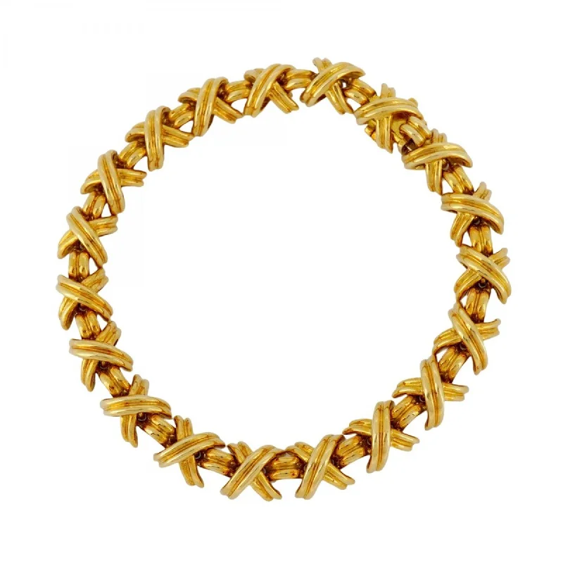 Oval link bracelets-Tiffany yellow gold (18K) Charm Bracelet (Pre-Owned)