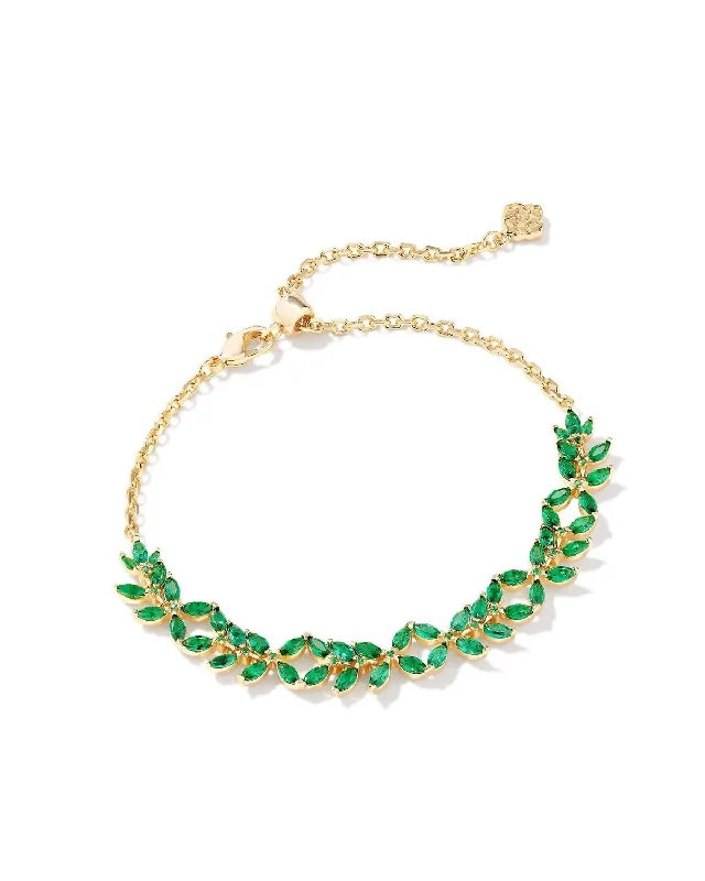 Snap clasp bracelets-Rosalie Tennis Bracelet In Green